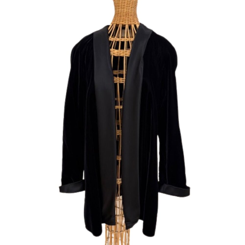 Vintage Michael Marcella velvet and satin evening jacket/opera coat